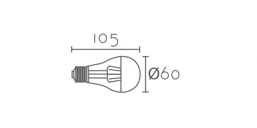 LED E27 A60 CROMO - Imagen 2