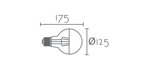 LED E27 G125 CROMO - Imagen 2