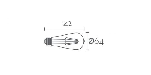 LED E27 ST64 AMBAR - Imagen 2