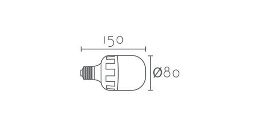 LED E27 T80 - Imagen 2