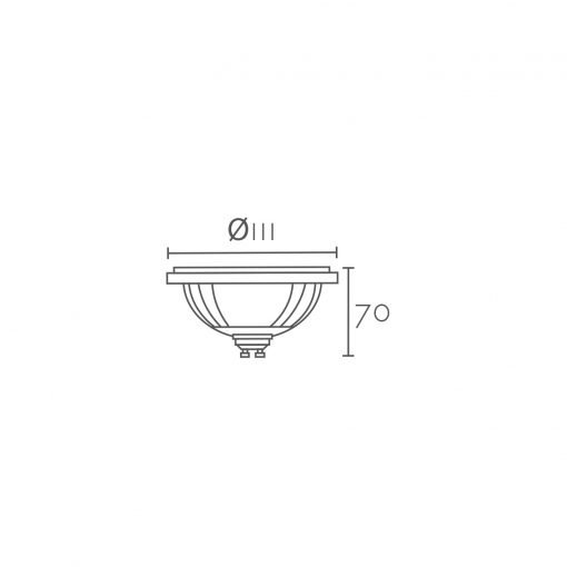 LED GU10 12W AR111 - Imagen 2